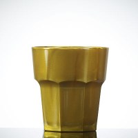 GOLD Coloured Reusable Plastic Remedy Rocks Glass